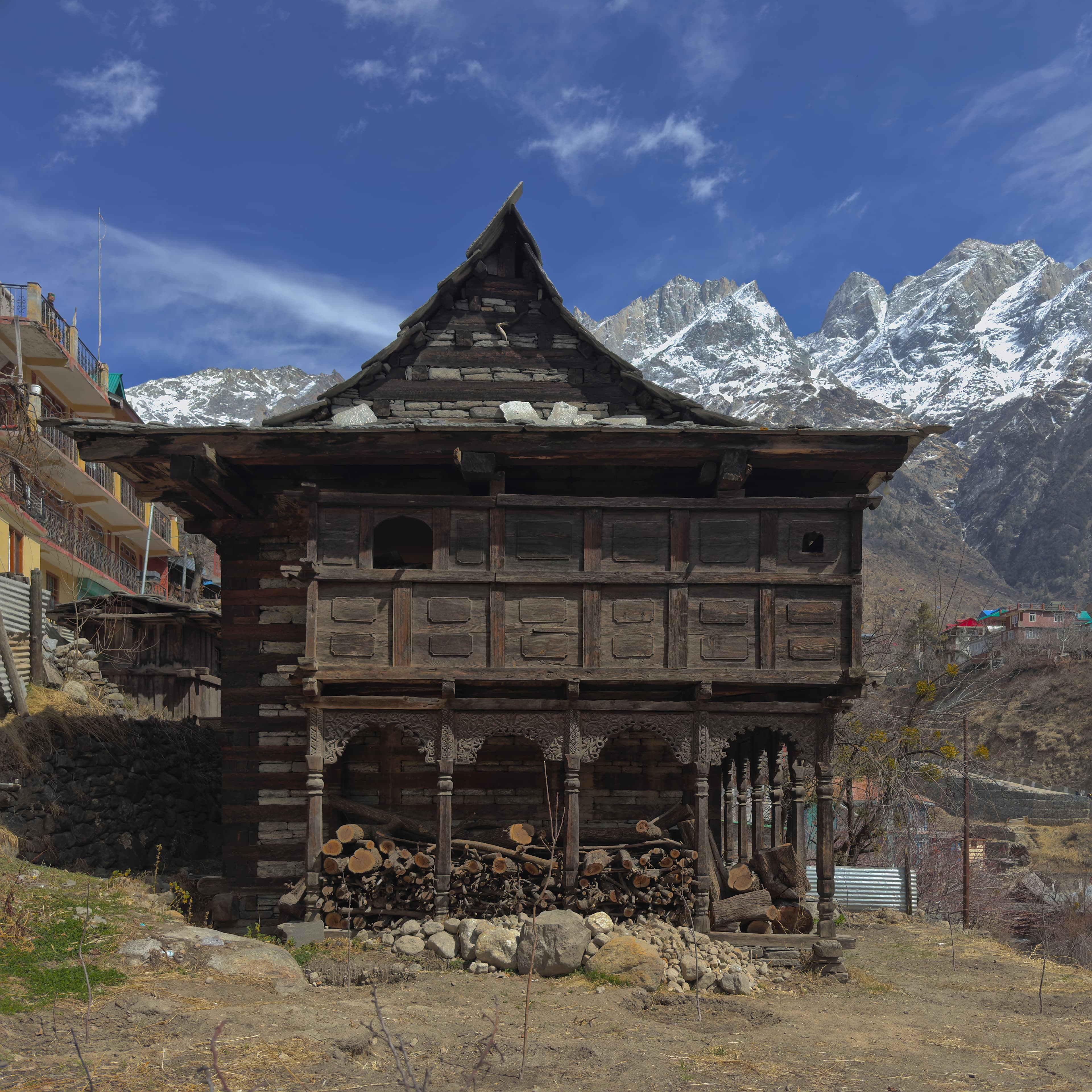 Traditional Kinnauri house in Sangla, Himachal Pradesh